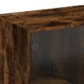 vidaXL Vysoká skrinka s dvierkami dymový dub 68x37x142cm kompoz. drevo