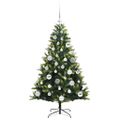 vidaXL Umelý vianočný stromček s kĺbmi 150 LED Zelená 120 cm PVC a PE