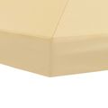 vidaXL Kryt na altánkovú strechu 6 x 3 m Krémová Polyester 190 gsm