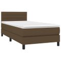 vidaXL Boxspring posteľ s matracom tmavohnedá 100x200 cm látka