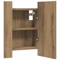 vidaXL LED zrkadlová skrinka dub artisan 40x12x45 cm kompozitné drevo