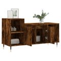 vidaXL TV skrinka dymový dub 100x35x55 cm spracované drevo