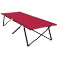 vidaXL Skladacia kempingová posteľ 2 ks Červená 206 x 76 x 74 cm