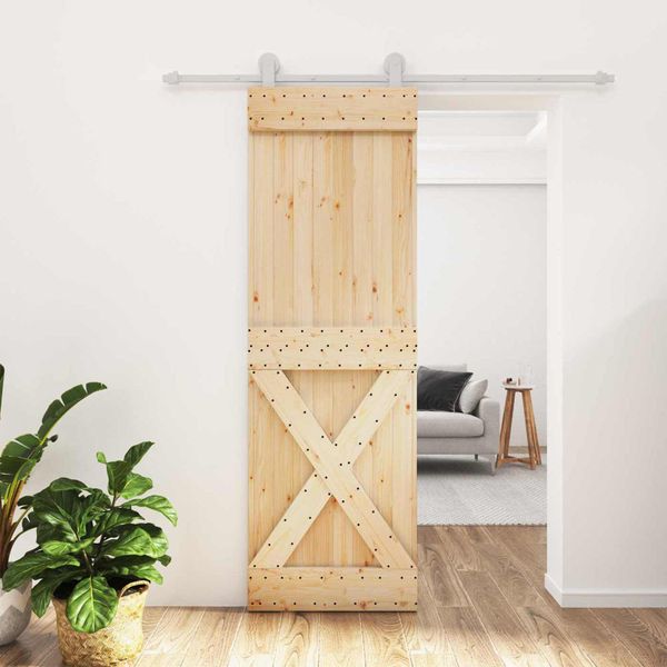 vidaXL Posuvné dvere Prírodná a biela 70 x 210 cm