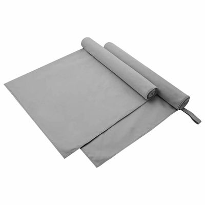 vidaXL Športové uteráky 2 pcs Tmavo šedá 90 x 180 cm