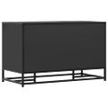 vidaXL Lavica na topánky čierna 84x40x53,5 cm kompozitné drevo+kov