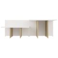 vidaXL Konferenčné stolíky 2 ks biela+sonoma 111,5x50x33 cm