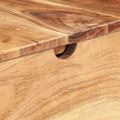 vidaXL Toaletný stolík so zrkadlom 112x45x76 cm masívne akáciové drevo
