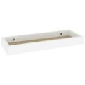 vidaXL Terasové nástenné police 4 ks dubové a biele 40x15x4 cm MDF