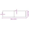 vidaXL Stolová doska bledohnedá 180x50x(2-4) cm ošetrený masívny dub