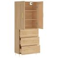 vidaXL Vysoká skrinka dub sonoma 69,5x34x180 cm spracované drevo