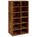 vidaXL Regál na topánky dymový dub 54x34x100,5 cm spracované drevo