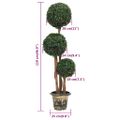 vidaXL Umelý krušpán v tvare gule s kvetináčom zelený 119 cm