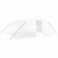 vidaXL Fóliovník s oceľovým rámom biely 30 m² 5x2x2,3 m
