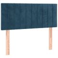 vidaXL Posteľný rám boxsping s matracom tmavomodrý 90x190 cm zamat