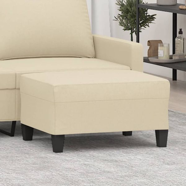 vidaXL Podnožka krémová 70x55x41 cm látková