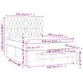 vidaXL Posteľný rám boxspring s matracom sivohned 140x200 cm látka