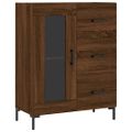vidaXL Vysoká skrinka hnedý dub 69,5x34x180 cm spracované drevo