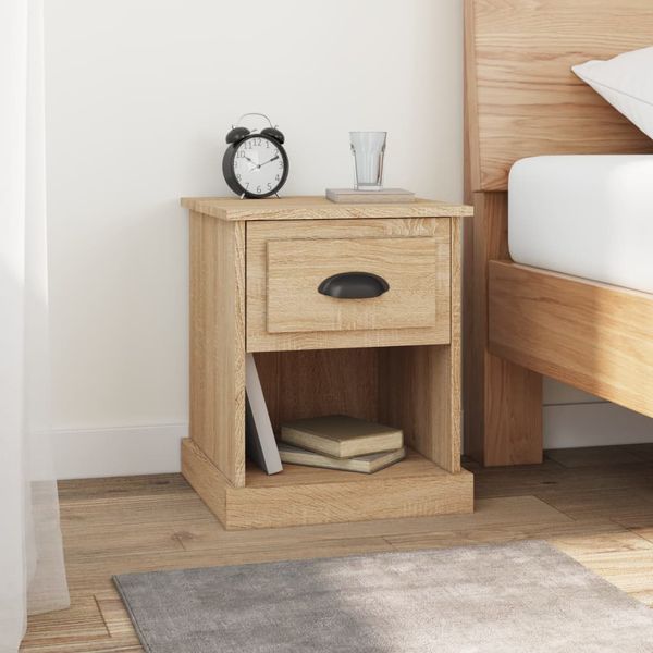 vidaXL Nočný stolík dub sonoma 39x39x47,5 cm spracované drevo