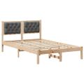 vidaXL Rám postele Tmavo šedá 120 x 200 cm Masívne borovicové drevo