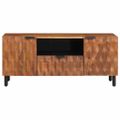 vidaXL TV skrinka s dverami Drevité hnedé dokončenie 105 x 33 x 46 cm
