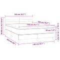 vidaXL Posteľný rám boxsping s matracom ružový 140x200 cm zamat