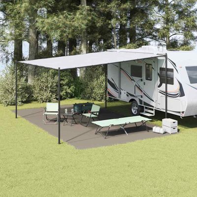 vidaXL Koberec do stanu Svetlosivá 700 x 400 cm Polyetylén