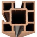 vidaXL Záhradný plot, 4 štvorcové + 1 šikmý panel, WPC 815 cm, hnedý