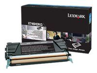Vysoká výťažnosť - čierna - originálna - kazeta s farbivom LCCP - pre Lexmark X746de, X748de, X748de LDS, X748de Statoil, X748dte