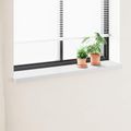 vidaXL Parapetné dosky Biela 120 x 35 x 4,5 cm PVC