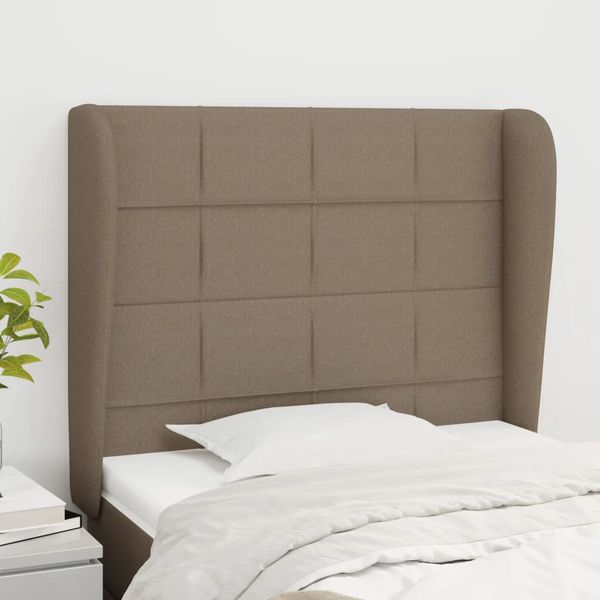 vidaXL Čelo postele so záhybmi sivohnedé 93 x 23 x 118/128 cm látka