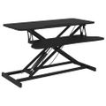 VidaXL Nastaviteľný pracovný stôl 90x40x(13-50) cm oceľ a sprac. drevo