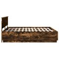 vidaXL Rám postele Dymová dub 200 x 200 cm Kompozitné drevo