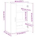 vidaXL Komody 2 ks dub sonoma 60x31x84 cm kompozitné drevo