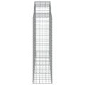 vidaXL Oblúkové gabionové koše 18 ks 200x50x140/160 cm pozink. železo