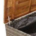 vidaXL Záhradný úložný box sivý 110x55x63 cm polyratan akáciové drevo