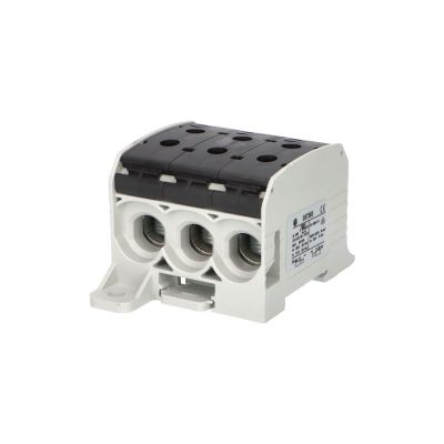 Svorka univerzálna RKA 95 1/6 L S, 232A, 1pól. (6x vstup), AL/CU, čierna, na DIN/na panel