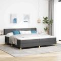 vidaXL Posteľ s pružinovým rámom Tmavo šedá 200 x 200 cm látka