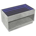 vidaXL Konferenčný stolík s nekonečnými LED betónovosivý 90x50x50 cm