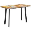 vidaXL Jedálenský stôl, nohy v tvare V 140x70x77 cm, recyklovaný masív