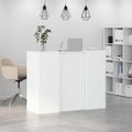 vidaXL Recepčný pult biely 135x50x103,5 cm, umelé drevo