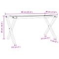 vidaXL Nohy konferenčného stolíka X-rám 90x30x43 cm oceľ