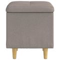 vidaXL Ottoman s Úložným Priestorom Sivohnedá 40 x 40 x 45 cm látka