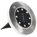vidaXL Zapustené solárne svetlá do zeme 8 ks, LED svetlá, biele