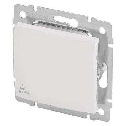 Legrand Valena prepínač striedavý č. 6, IP44, strieborný