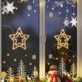 vidaXL Vianočné osvetlenie Star Silhouette 2 ks 50LED diód Teplá biela