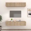 vidaXL TV skrinky 4 ks dub sonoma 80x30x30 cm spracované drevo