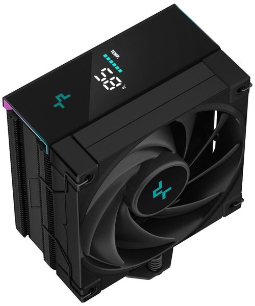 DEEPCOOL chladič AK400 Digital / 120mm fan / 4x heatpipes / PWM / pro Intel i AMD / komplet černý ( digitální display Chladic, pro CPU, pro Intel i AMD, socket 1700, 1200, 115x, AM5, AM4, 220W TDP, 120mm ventilátor, 4 heatpipe, digitální displej