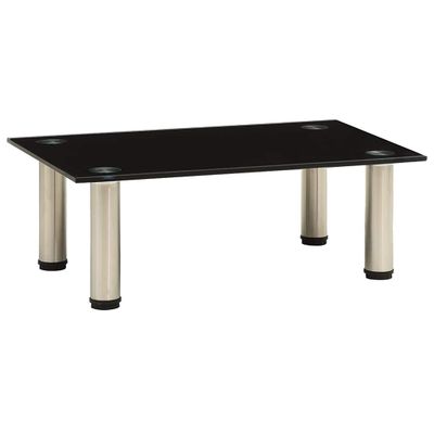 vidaXL TV stolík, čierny 40x35x17 cm, tvrdené sklo