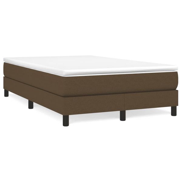 vidaXL Boxspring posteľ s matracom tmavohnedá 120x190 cm látka